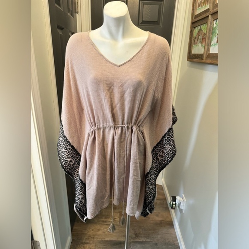 Garnet Hill women's dress sz S drawstring waist flowing EUC
